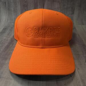 Black Rifle Coffee Company Bright Orange Trucker Hat Richardson Neon Cap NWOT